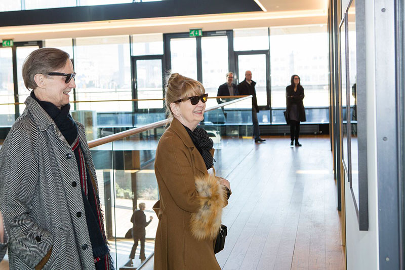 Opnun sýningar á verkum Kristins E. Hrafnssonar síðastliðinn laugardag - mynd