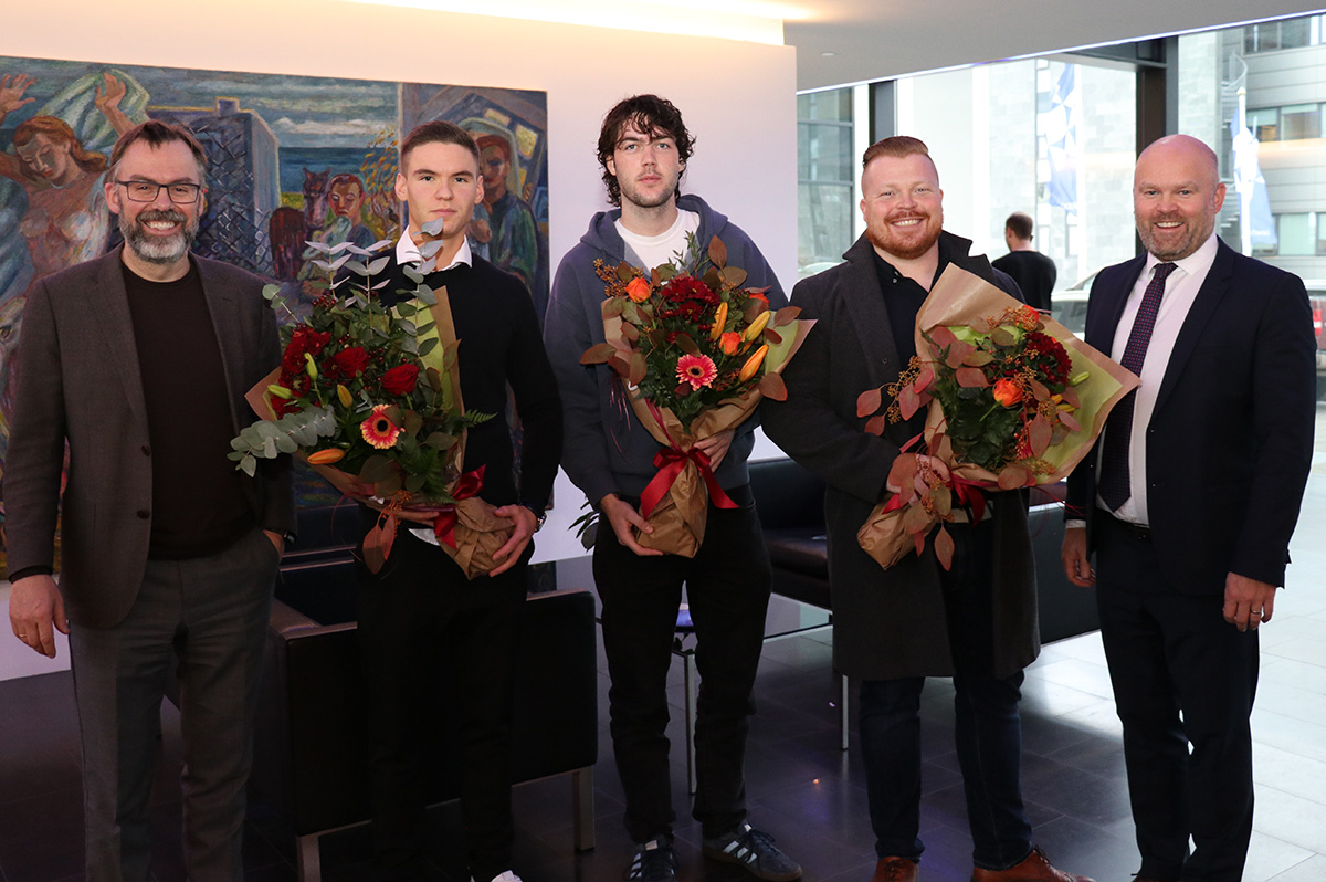 Frá vinstri: Jón Finnbogason, Vésteinn Veigar Kristjánsson, Róbert Orri Stefánsson, Valdimar Már Pétursson og Jóhann Möller. - mynd